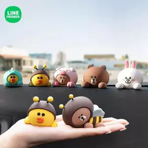 LINE FRIENDS Gấu Nâu Hoạt Hình Dễ Thương Trang Trí Ô Tô Bảng Điều Khiển Trung Tâm Trang Trí Ô Tô Phụ Kiện Nội Thất Ô Tô 26.3.26