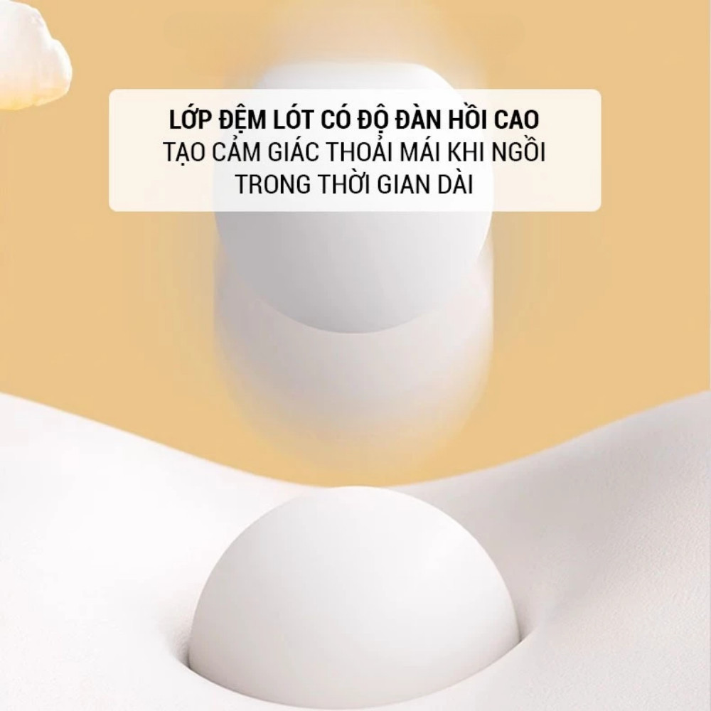 [Chính Hãng] Đệm Ghế Công Thái Học HomeMate Cao Su Non Siêu Đàn Hồi, Chống Đau Xương Cụt Ngồi Lâu Không Mỏi