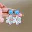 PNPIA- Bông Tai Tòn Lá Hoa Xanh Acrylic Bông Tai Thả Dài Cho Nữ Mùa Hè Hiện Đại Nghệ Thuật Trang Sức Cho Sự Kiện