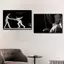 Đấu kiếm Thể Thao Không Khung Vải Chống Thấm Nước Tranh Core, Sabre Epee Lá Nhân Vật Nghệ Thuật Treo Tường Poster Cho Câu Lạc Bộ Đấu Phòng Tập Gym Trang Trí