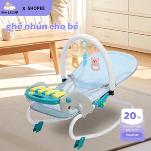 iiko Ghế rung cho bé sơ sinh 0-12 tháng vải lưới thoáng khí ghế bập bênh đa năng