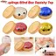 Hộp bánh bao NORDICLLIFE Đồ chơi mực, mềm có khả năng phục hồi chậm hấp Nhồi bông Squishy Pinch Le, Quà tặng Fidget lấp lánh với đồ chơi Squishy hấp để giảm lo âu căng thẳng