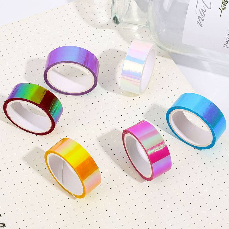 [Mar-T] 500cm Holographic RG Prismatic Glitter Tape Hoops Sti Rhythmic Gymnastics Ring Trang trí Thiết bị tập thể dục DIY Scrapbooking