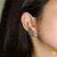 Móc bông tai kẹp không viền Zircon Wing cho phụ kiện sụn hợp thời trang mới
