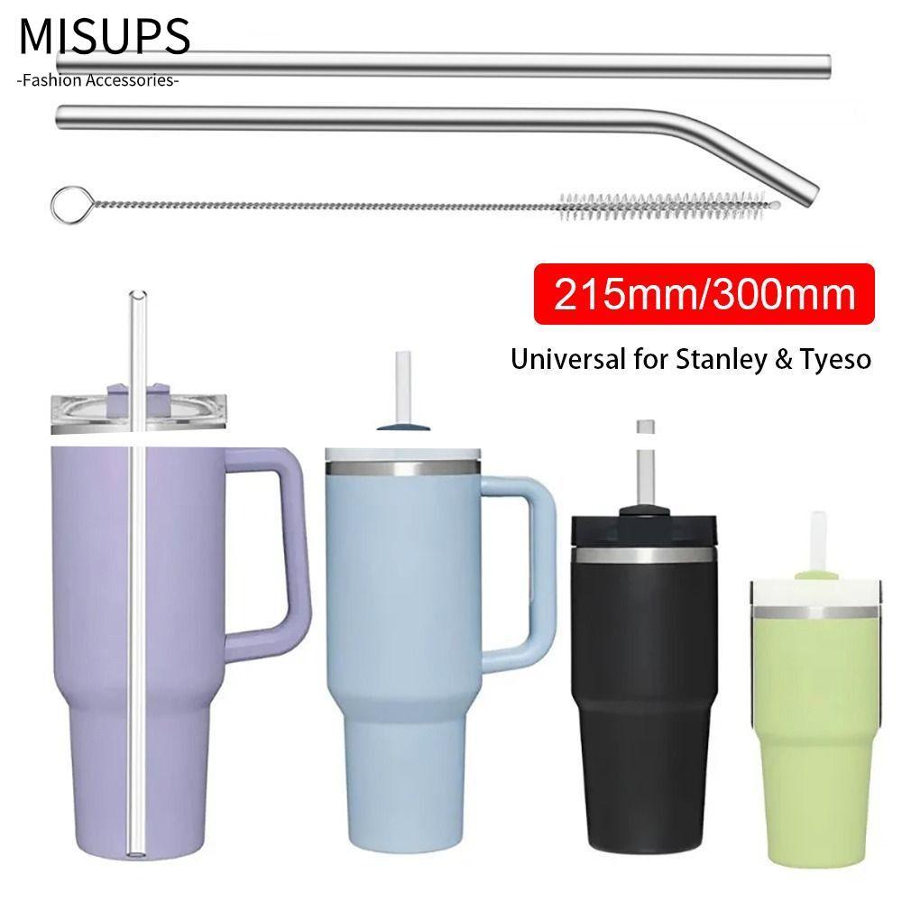 MISSIPS 1 Ống Hút Thép Không Gỉ, Ống Hút Cốc Thẳng 8 Mm, Bạc Uống Có Thể Tái Sử Dụng Ống Hút Thay Thế Cho 30oz 40oz Tyeso Cup