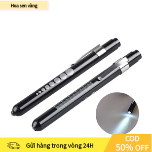 Bút Đèn Pin Y Tế Đa Năng Màu Đen - Ánh Sáng Trắng, Dài 14cm, Pin AAA, Dụng Cụ Khám Bệnh Thiết Yếu