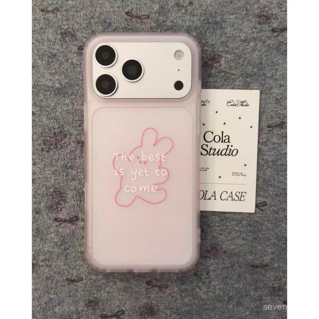 Ốp Điện Thoại Thích Hợp Cho iPhone 7 8 X XS XR XSMAX 11 12 13 14 15 16 17 Pro max Plus Air ins Dòng Phong Cách Hàn Quốc Thỏ Tiếng Anh Vỏ Bảo Vệ Chống Sốc Bao Gồm Tất Cả BEBD