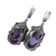 Bông tai thả NICOLOO Zircon, Bông tai dangle pha lê dát trang trí công phu bằng kim loại mạ bạc, Bông tai thả dài dài bằng kim loại mạ bạc