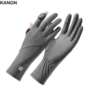 Găng tay chống nắng KANGN, Găng tay lụa băng thoáng khí chống tia cực tím, Màn hình cảm ứng Găng tay lật đàn hồi cao chống trượt Unisex