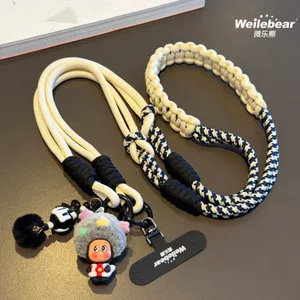 Dây buộc điện thoại di động hoạt hình dễ thương ngọt ngào có thể dệt lại Mặt dây chuyền ong nhỏ chống thất lạc mạnh mẽ Chuỗi điện thoại di động ngoài trời 260519