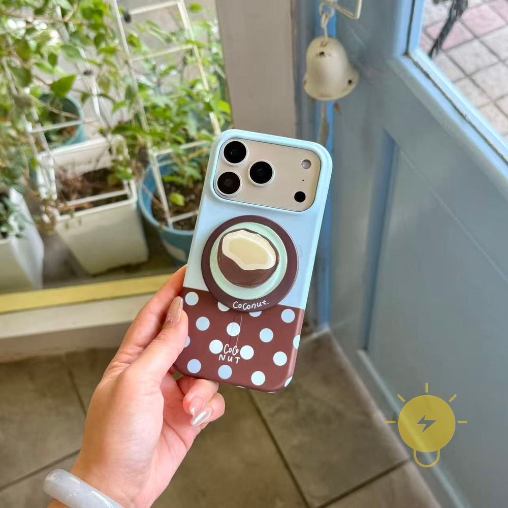 Phone Case For iPhone 17 Pro Max 16 15 PC Polka Dot Coconut Hard Polka Dot Aesthetic Korean Cute