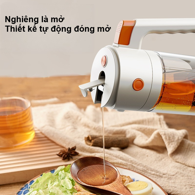 Chai tinh dầu thủy tinh cao cấp, tự động mở, 2 trong 1 vừa xịt vừa rót, chống tràn và chống dính.