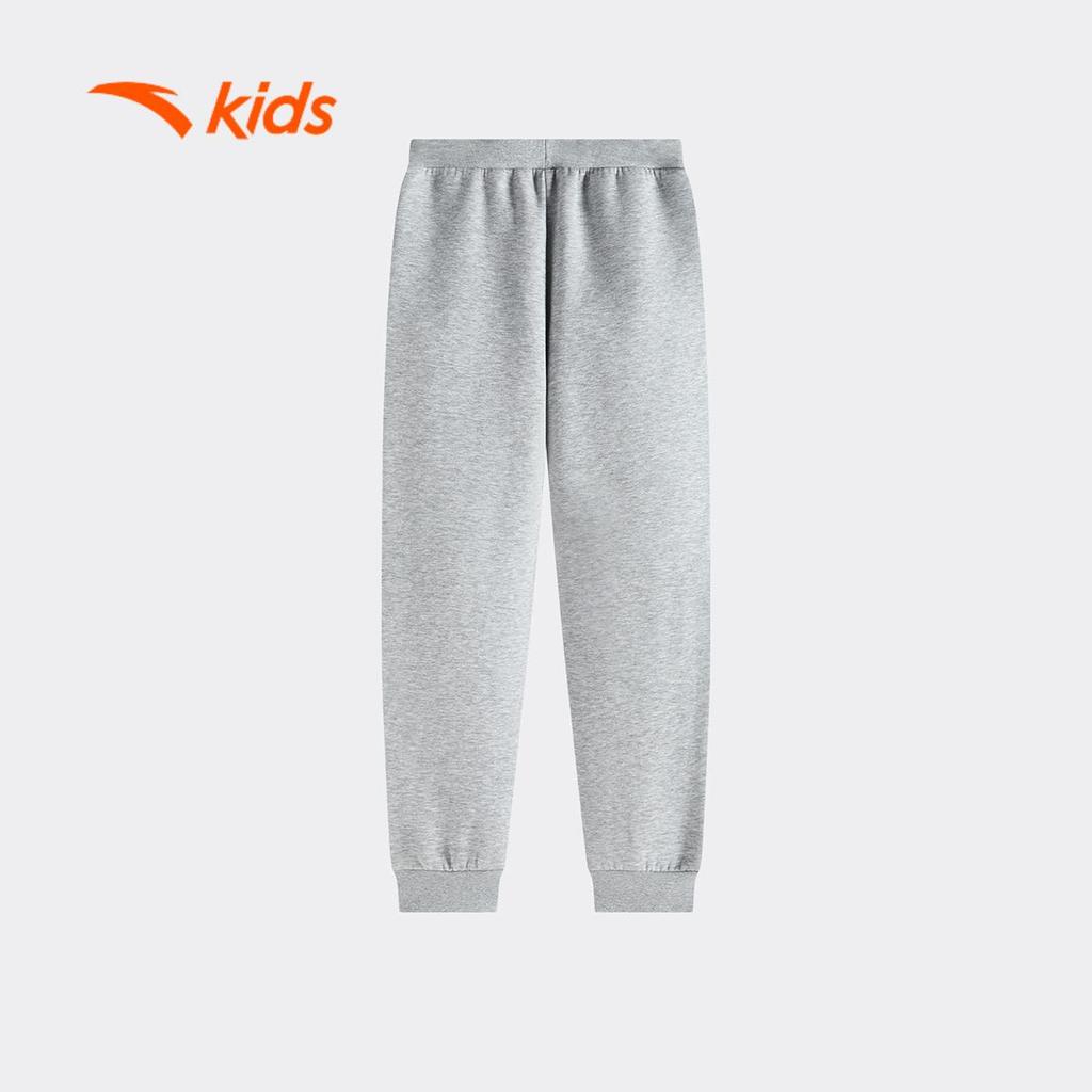 ANTA Kids Quần Nỉ Jogger Dài bé trai 352547711U. Nỉ Dài, Bo Gấu, Dày Giữ Ấm, Thoải Mái Vận Động