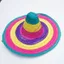 THEGIRL8B Mũ Rơm Mexico, Giai Đoạn Biến Dạng Mũ Rơm Tự Nhiên Mexico Đảng, Mùa Hè Vành Rộng Nhiều Màu Sắc Mũ Chống Nắng Carnival Sombrero Trang Trí Tiệc