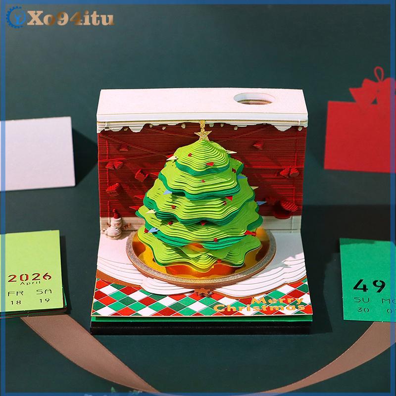 XOITU Time Piece Lịch 2026 Lịch Để Bàn Có Đèn LED 3D Lịch Xé Giấy Khắc Nghệ Thuật Miếng Lót Notepad Quà Tặng Giáng Sinh Trang Trí Máy Tính Để Bàn VN