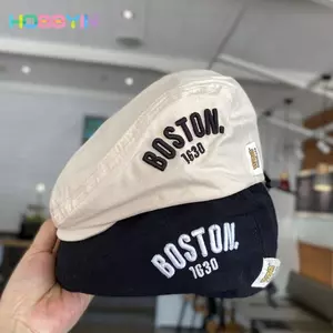 Mũ trùm đầu HOBBYIN, Mũ nồi thêu thời trang BOSTON, Mũ báo nhẹ Thu đông