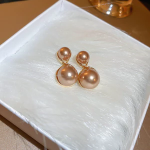 Bông Tái Hạt Ngọc Trai Tone Champagne Gradient, Phù Hợp Cho Thời Trang Hàng Ngày