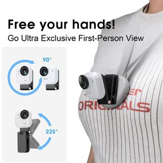 JKDESIGN Camera Cố Định Gắn Kẹp, Xoay Có Thể Gập Lại Giá Đỡ Từ Tính, Nhẹ Có Thể Điều Chỉnh Phát Hành Nhanh Ba Lô Kẹp Cho Insta360 GO Ultra Hành Động Phụ Kiện Camera