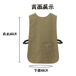 [Chống thấm nước chống bụi bẩn] Tạp dề nhà bếp / Áo bảo hộ lao động phong cách phương Tây ngoài trời / Tạp dề Vest chống mài mòn không tay 079