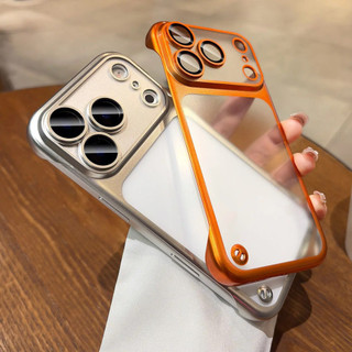 [JLK] Ốp lưng PC siêu mỏng Framless cho iPhone 17 Pro Max Vỏ bảo vệ Camera mạ không khí cho iPhone 12 13 14 15 16 Pro Max