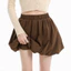 Đen Lông Tơ Bud Culottes Nữ 2025 Thiết Kế Eo Cao Quần Ống Rộng Ôm Hơn Nhìn Chữ a Váy 5.12