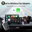 {TB & Bag} Bộ chuyển đổi tự động Android CarPlay không dây 2in1 AI Mini Box Plug & Play Kết nối tự động có thể điều chỉnh với 99% ô tô cho đài phát thanh ô tô.