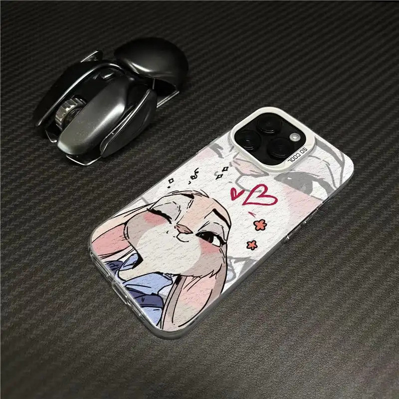 Ốp lưng họa tiết Judy Nick da PU, thiết kế độc đáo chống trầy tốt Bảo Vệ Camera Cấp iPhone 17/16/15/14/13/12/11/X/XS Max