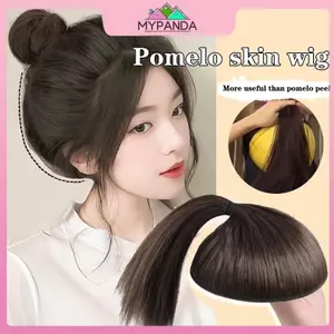 MYPANDA Bưởi Skin Wig Meatball Head High Ponytail High Cranial Crest Panfa Artifact Fluffy And Natural Styling Tool Phụ kiện.