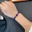 Vòng tay Lapis Lazuli - Pha lê tổng hợp tròn 8mm - Vàng Accent + Hạt thùng - Thu hút tình yêu may mắn Sự giàu có - Unisex Daily