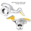 Đầu vịt đổi lốp FANIELLAPOWELL, mạ điện bằng tay áo bảo vệ bằng Nylon Đầu vịt, Công cụ tháo gắn bánh xe ô tô đa năng chống gỉ 28MM / 30MM