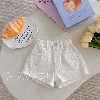 Q24-[tomnaukids] Quần Short Basic ĐÍNH ĐÁ cho bé gái size từ 9-36Kg