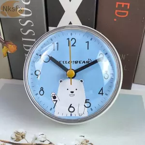 NKSFX Đồng Hồ Tắm Phòng Khách Chống Thấm Nước Đồng Hồ Nghệ Thuật Chạy Bằng Pin Tối Giản Mini Hút Trang Trí Nhà