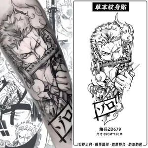 One Piece Anime Ngoại Vi Roronoa Zoro Thảo Dược Hình Xăm Miếng Dán Chống Chà Bền Hoa Cánh Tay Sẹo Che Hình Xăm Quà Tặng Sinh Nhật