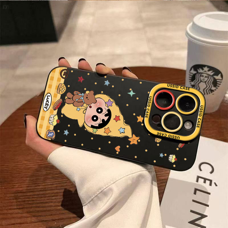 Ốp lưng iPhone silicon mềm Crayon Shin-chan họa tiết bảo vệ máy ảnh -iP7/8/X/XS/XR/11/12/13/14/15/16/17/Plus/Air/Pro/Max