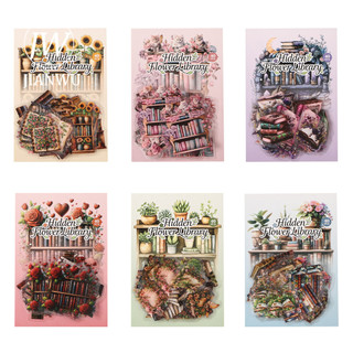JIANWU Attic Book Collection Series Vintage Flower Book Vật liệu phong cảnh Cắt dán PET Sticker Sáng tạo DIY Tạp chí Văn phòng phẩm