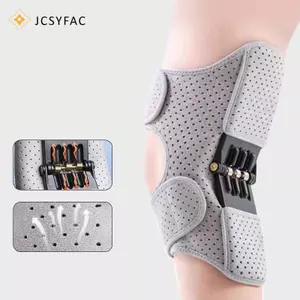 JCSYFAC Mạnh Mẽ Rebound Lò Xo Hỗ Trợ Đầu Gối Thiết Bị Chống Trơn Trượt Thoáng Khí Tăng Áp Đầu Gối Có Thể Điều Chỉnh Lò Xo Ổn Định Nẹp Hỗ Trợ Khớp Mới