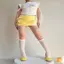 Ren Rỗng Màu Trơn Nữ Dopamine Calf Sos Mùa Hè Mỏng Ngọt Ngào Phong Cách Cho Văn Phòng Và Thường Ngày Sử Dụng Mới