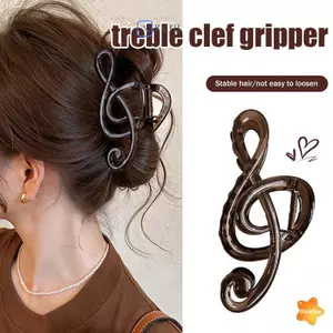 Mobius Strip Shape Da Báo Vuốt Tóc Kẹp Nhạc Lớn Ghi Chú Kẹp Tóc Thời Trang Giữ Mạnh Quà Tặng Cho Thi Tóc Mới
