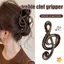Mobius Strip Shape Da Báo Vuốt Tóc Kẹp Nhạc Lớn Ghi Chú Kẹp Tóc Thời Trang Giữ Mạnh Quà Tặng Cho Thi Tóc Mới