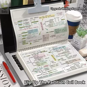 ROLY B5 Notepad, Thiết kế phân vùng Máy tính xách tay cuộn giấy dày, Lưới thực tế / Đường ngang Mind Pad Học sinh