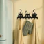 CIFbuy Móc mèo kim loại đen treo tường - Quà tặng Giáng sinh Gothic, Trang trí Halloween, Nghệ thuật năm mới cho phòng ngủ