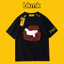 Bkmk Mùa Hè Mèo In Áo Thun Cotton Tay Ngắn Ins Siêu Lửa Rời Quần Áo Thường Ngày Hợp Thời Trang Nam 0519