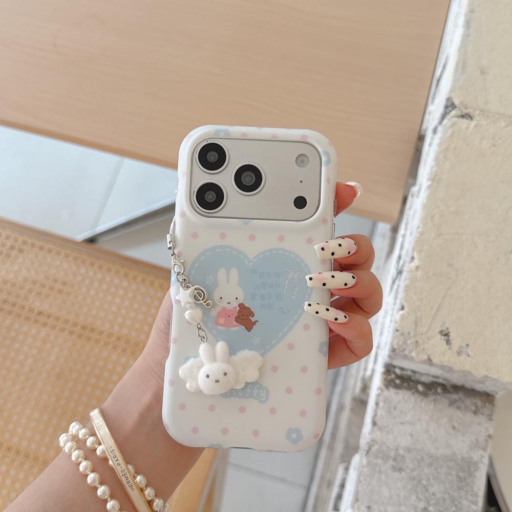 Ốp lưng cứng Tương thích với iPhone 15 15Pro 15ProMax 16 16Pro 16ProMax 17 17Pro 17ProMax Ốp lưng họa tiết thỏ