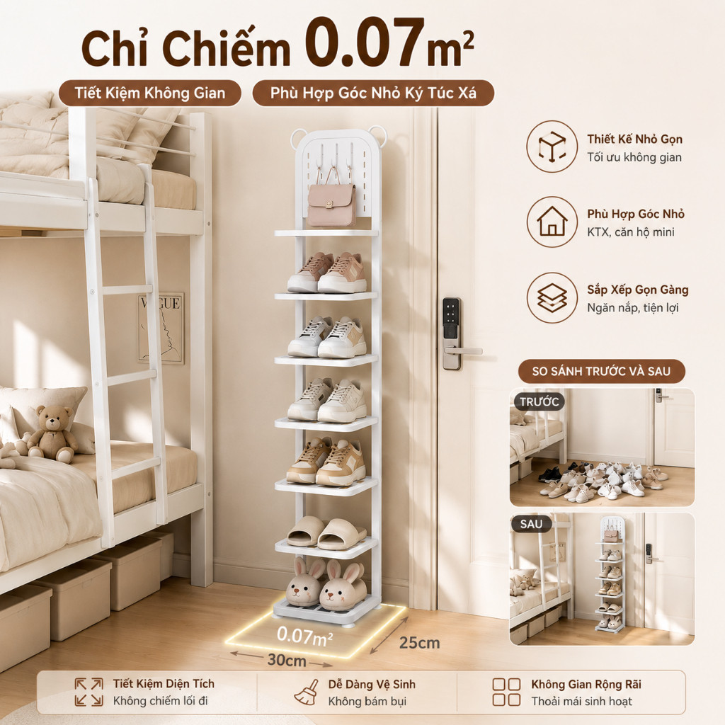 𝐎𝐥𝐢𝐟𝐞 Kệ Để Giày Dép Có Thể Gập Lại Kệ Giày Dép Nhiều Tầng Kệ Dép Nhỏ Gọn Giá Để Giày Dép Tiết Kiệm Không Gian