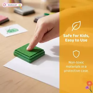 BEABOUT 20 Miếng Lót Mực, Miếng Lót Mực Thủ Công An Toàn Có Thể Giặt Được, Mực Mịn Đầy Màu Sắc Nhỏ Gọn Di Động Nhật Ký Trang Trí Miếng Lót Album Làm