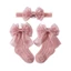 Shas sành điệu Băng đô và tất cho trẻ sơ sinh Bộ đồ trang trí nơ vải Polyester