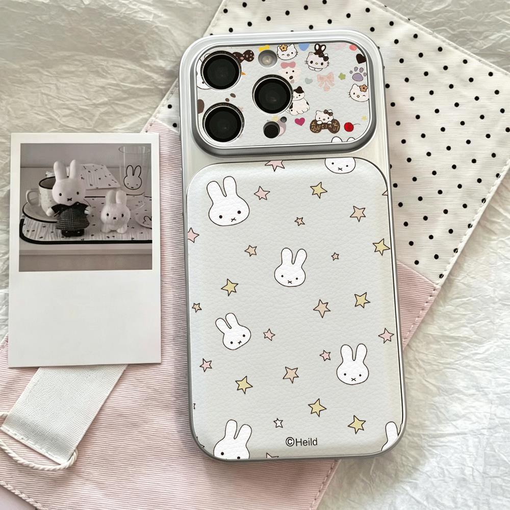 Ốp lưng iPhone hình thỏ và ngôi sao dễ thương, chống sốc, phù hợp iPhone 17/16/15/14/13