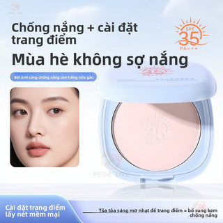 Kem chống nắng dạng bột phấn phủ, kiểm soát dầu, chống thấm nước, che khuyết điểm, cố định trang điểm, trong suốt, không gây bí, phù hợp mùa hè