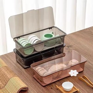 Hộp Bảo Quản PP Dày Có Thoát Nước - Dụng Cụ Sắp Xếp Đa Năng Cho Nhà Bếp Phòng Tắm Trang Điểm Chống Bụi 3 Kích Cỡ