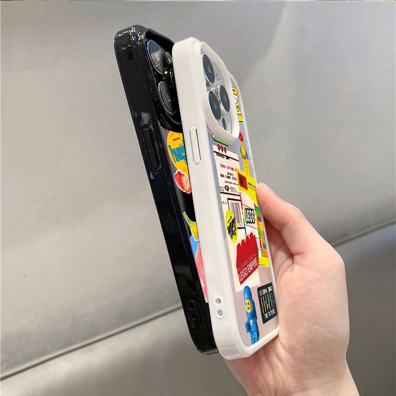 Ốp Lưng Cho Samsung S24 S23 FE S25 S24 Ultra S23 S22 S21 Plus S20 S21 FE Nhãn Hoạt Hình Trong Suốt Chống Sốc Acrylic